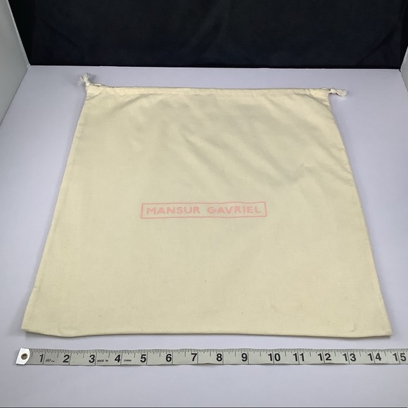 Mansur Gavriel Cream Linen Drawstring Dust Bag - Picture 2 of 6
